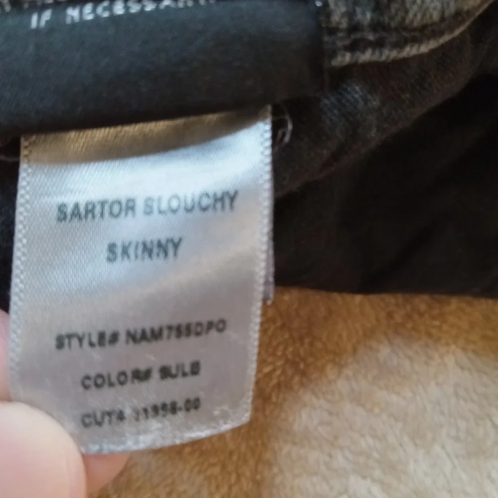 Hudson Men's Sartor Slouchy Skinny Button Fly Jeans Size 33x33 Black‎